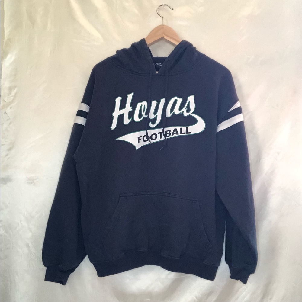 Vintage Hoyas football navy hoodie